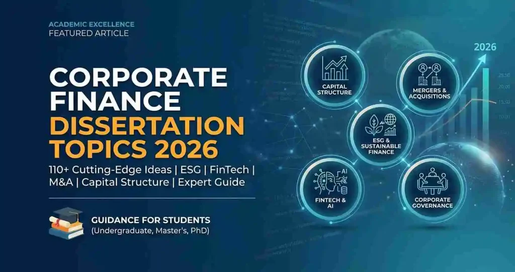 orporate finance dissertation topics 2026